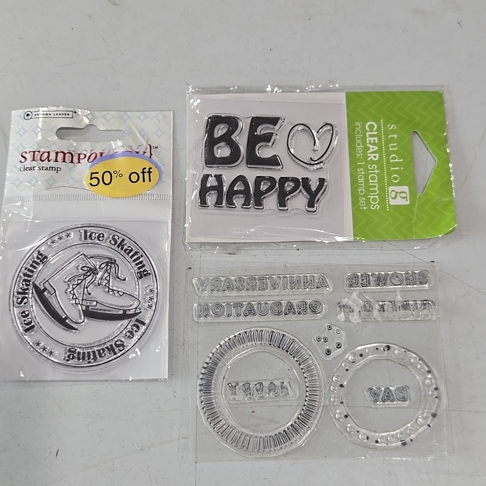 NEW Studio‎ G Be Happy Stamp & More Misc Stamps